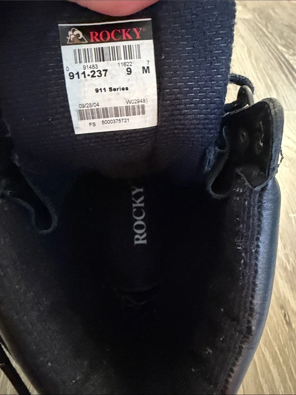 Rocky Black Lace-Up Work Boots Size 9M